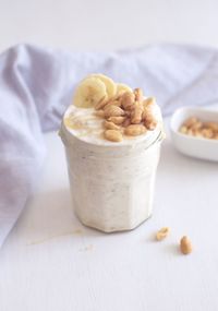 Close-up of breakfast on table