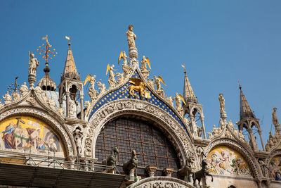 Details of the saint mark basilica built in 1092 in venice