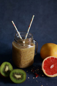 Close-up of fruits on table