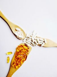 Close-up of food on white background