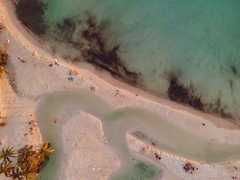 High angle view of beach