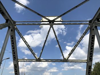 Low angle view of bridge against sky