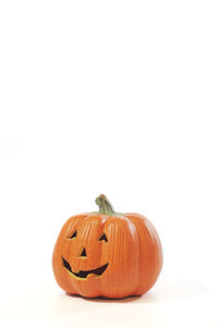 Close-up of pumpkin against white background