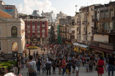 Crowd in a city