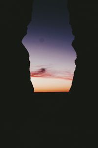 Low angle view of sky at sunset