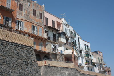 Low angle view of residential buildings against sky