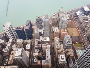 Aerial view of buildings in city