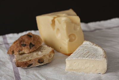 Close-up of bread on table