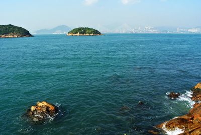 Scenic view of sea against sky