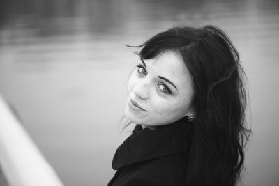 Close-up portrait of young woman