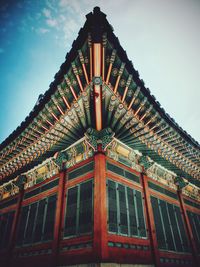 Low angle view of building against sky