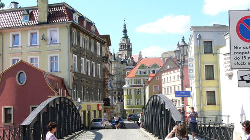 View of town against sky