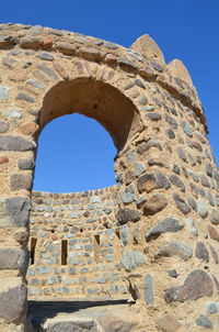 Low angle view of castle against clear sky