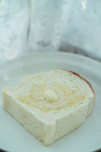 High angle view of dessert in plate