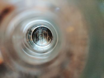 Close-up of glass of reflection