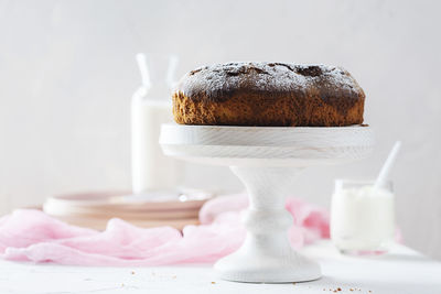 Close-up of cake on table