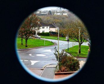 Road with trees in background