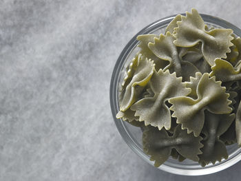 Close-up of farfalle pasta in bowl