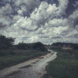 Country road along landscape