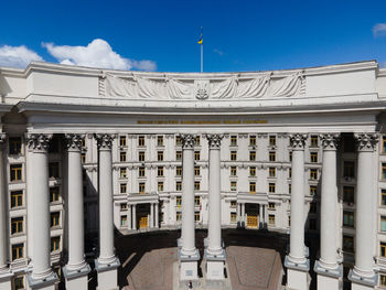 Low angle view of building against sky
