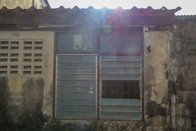 Exterior of old building against sky