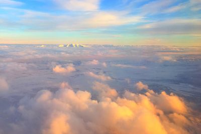 Aerial view of clouds in sky