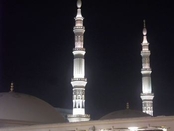 View of tower at night