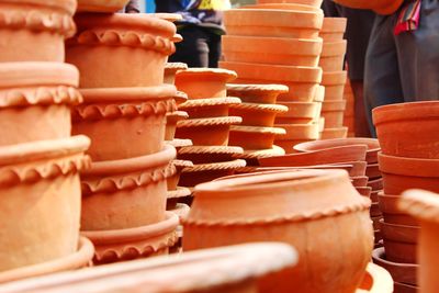 Close-up of flower pot for sale in market