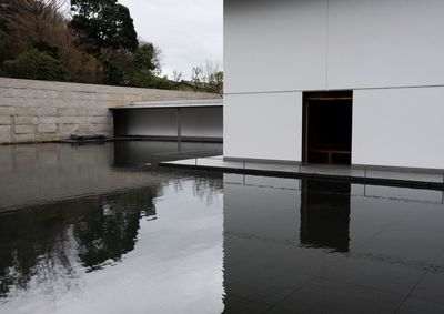 Reflection of building on lake