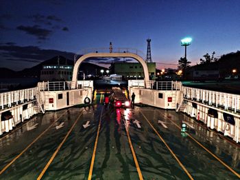 Illuminated city at night