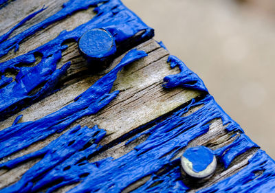 Close up of blue fabric