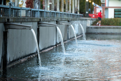 Bridge over river in city