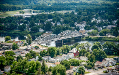 Bridge over canal in city