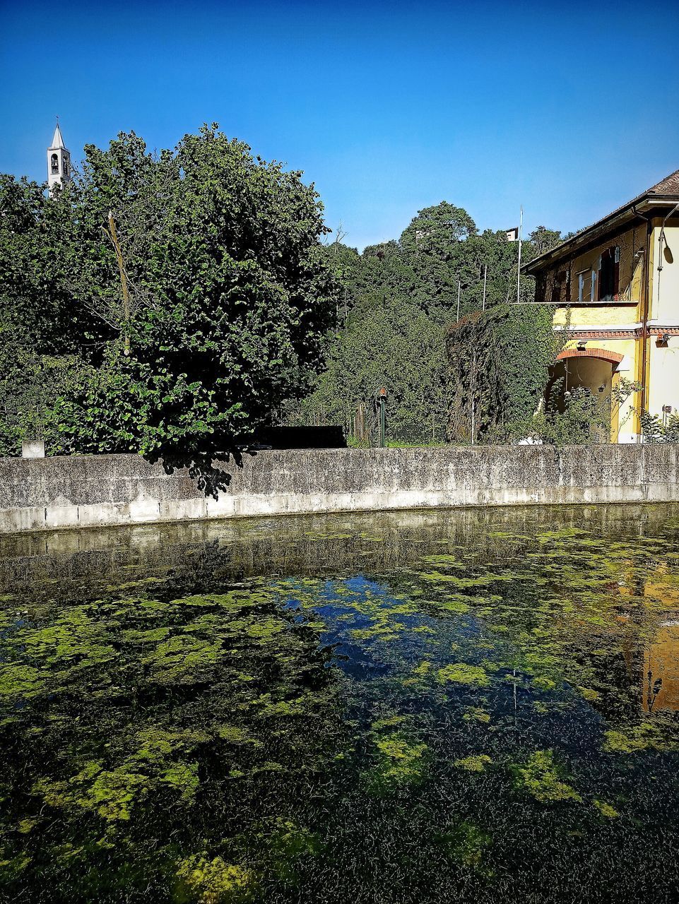 SCENIC VIEW OF LAKE AGAINST BUILDINGS
