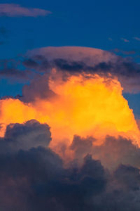 Low angle view of cloudy sky