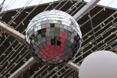 Low angle view of chandelier