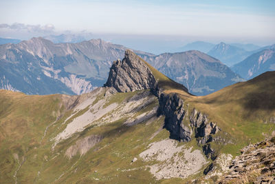 Scenic view of mountain range