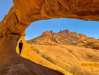 Rock formations on mountain