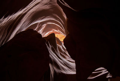 Low angle view of rock formation