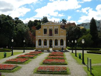 View of building against cloudy sky