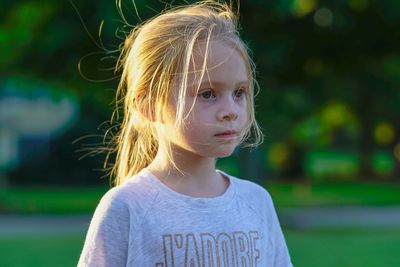 Close-up of thoughtful girl