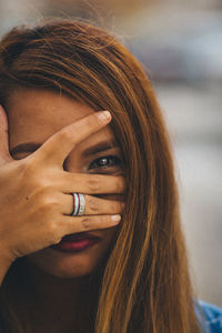 Close-up of woman