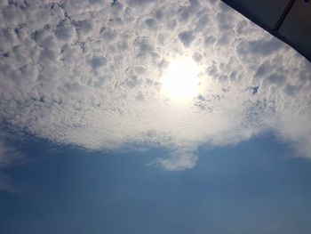 Low angle view of cloudy sky