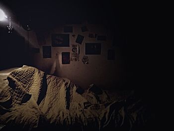 View of illuminated tunnel