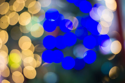 Defocused image of illuminated lights