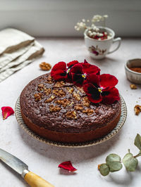 Close-up of cake on table