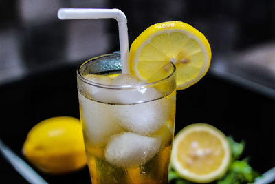 Close-up of drink on table