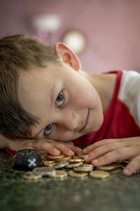 Close-up portrait of boy
