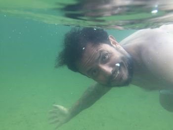 Close-up of woman in water