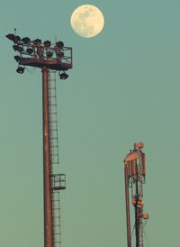 Low angle view of rollercoaster against clear sky